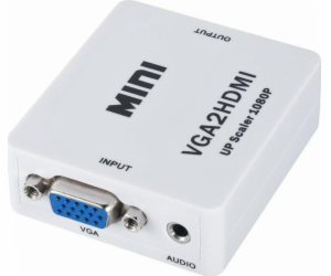 AV D -Sub (VGA) Adaptér - HDMI + Jack 3,5 mm bílý (ZLA0795)