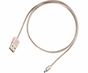 SilverStone USB-A - microUSB USB kabel 1 m zlatý (52010)