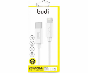 Budi USB-C – Lightning kabel 1 m bílý (BD195)