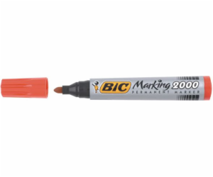 Bic permanentní popisovač 2000, kulatý hrot, červený