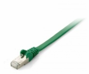 Equip Patchcord Cat.6A, S/FTP plochý, 1m, zelený (607840)