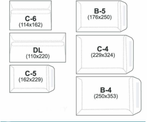 NC Obálky OBÁLKA C-6 BÍLÁ SK OL 25ks. (11021300/25)