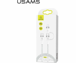 Usams USB-C – USB-C + Lightning kabel 1,2 m bílý (63775-u...