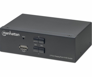 Spínač Manhattan Manhattan Switch KVM Displayport/USB 2x1...