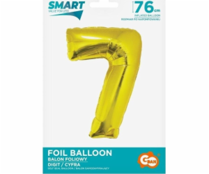 Godan Foil Balloon Number 7 Gold Smart 76cm