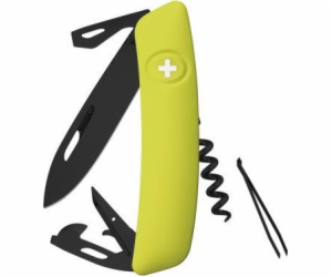 Swisis Pocket Knife Swiza D03 Allblack Yellow