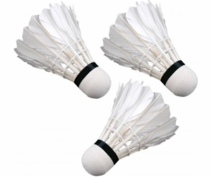 Badmintonové míčky Victoria Sport Feather 3 ks. bílý