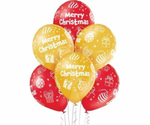 GoDan Balloons D11 Merry Christmas 1C5S, 6 ks.