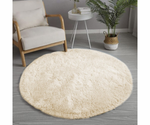 Strado Kulatý koberec Shaggy Strado 100x100 CreamBeige (B...