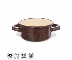 Rendlík 0,6 l BROWN smalt 12 cm