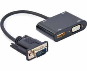 Převodník signálu VGA pro HDMI + VGA Black, 15 cm