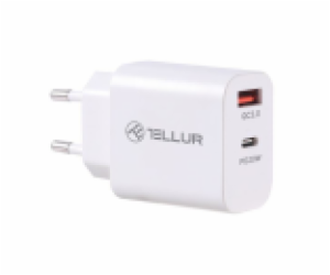 Tellur PDHC101 síťová dvouportová USB nabíječka, PD 20W +...