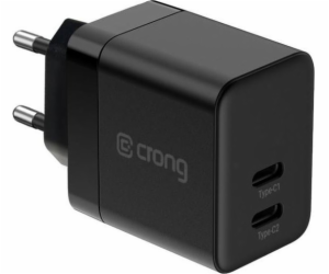 Crong Charger Crong Postra Compact Gan 35W PD 3.0 2x USB-...