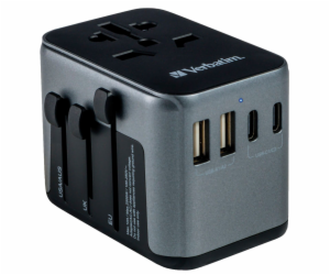 Verbatim Uni.Travel Adapt.UTA-03 USB-C 30W 2xUSB-C 2xUSB-...