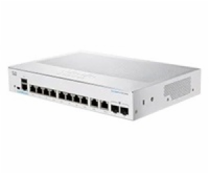 Cisco switch CBS350-8T-E-2G-UK (8xGbE,2xGbE/SFP combo,fan...