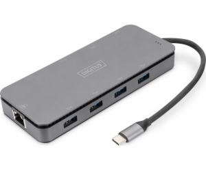 Dokovací stanice Digitus USB-C s 11 porty a krytem SSD