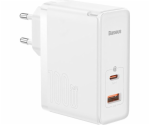 Baseus GaN5 Pro rychlonabíjecí adaptér USB-C + USB-A 100W...