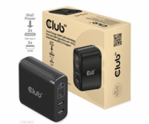 Club3D cestovní nabíječka 100W GAN technologie, 2xUSB-A a...