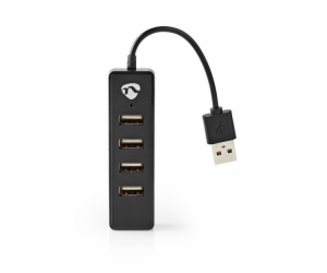 Rozbočovač USB 2.0, 4 porty, černý