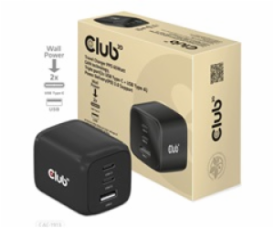 Club3D cestovní nabíječka 65W GAN technologie, 3 porty (2...