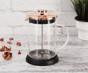 Konvička na čaj a kávu French Press 800 ml Rosegold Metal...