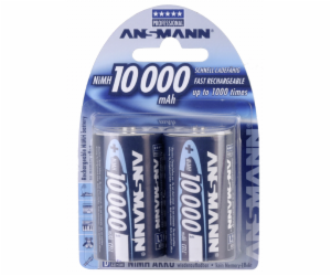 1x2 Ansmann NiMH Akku 10000 Mono D 9300 mAh