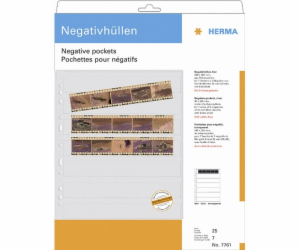 Herma Negative pockets PP clear 25 Sheets/4-Strips 7760