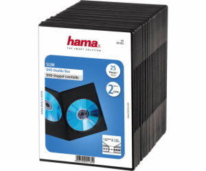 1x25 Hama pouzdro na 2 DVD tenké 75% úspora místa 51185