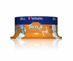 1x25 Verbatim DVD-R 4,7GB 16x Speed, wide printable