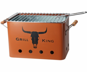 Přenosný gril na dřevěné uhlí GRILL KING 43 x 20 cm cihlo...