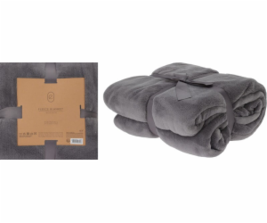 HOMESTYLING Deka fleece 180 x 230 cm ESSENTIALS šedá KO-H...