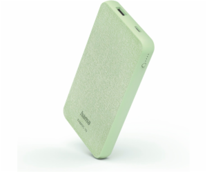 Hama Power Pack Fabric 10 green 10.000mAh USB-C + USB-A  ...