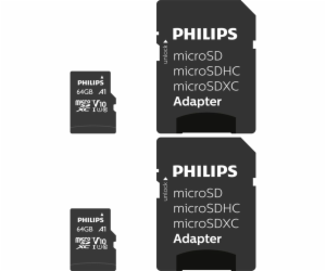 Philips MicroSDXC 2-Pack    64GB Class 10 UHS-I U1 incl. ...