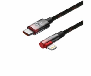 Baseus úhlový kabel USB-C - Lightning, 20W 1m, červený