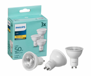 Philips LED Spotlight GU10 WW 3-Pack  50W 2700K