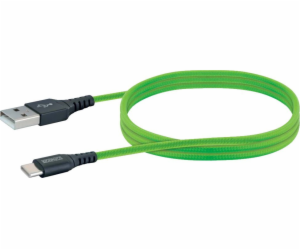 Schwaiger USB-A - USB-C USB kabel 1,2 m zelený (LPRO520501)