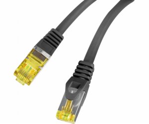 Patchcord kat.6a S/FTP LSZH CU 0.25m fluke passed czarny