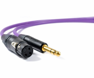 Melodika Jack 6,3mm - XLR kabel 10m fialový