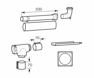 Vaillant Připojovací sada pro šachtu DN 80/125 - 303250