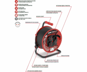 Acar Acar M01904 prodlužovací kabel navijáku 50m černý