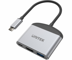 Unitek USB-C na HDMI 8K, USB-A, USB-C 100W stanice/replik...