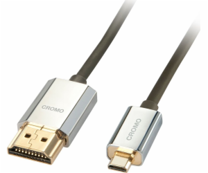 Lindy HDMI Micro - HDMI kabel 3m stříbrný (41678)