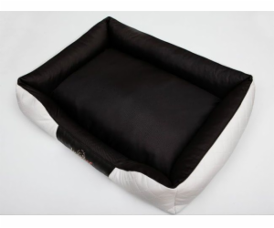 Hobbydog Imperial Bed Perfect - Bílá imitace kůže s černý...