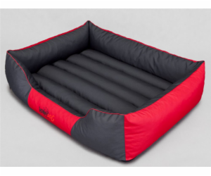 Hobbydog Comfort Bed - červená a šedá XXXL