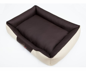 Hobbydog Imperial Bed Perfect - Béžová imitace kůže s hně...