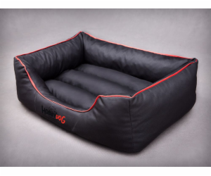 Hobbydog Comfort Bed - černá s červeným lemem XXXL