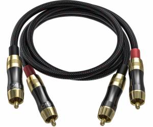 Kabel fiii fiio lr-rca2 rca stereo propojovací kabel