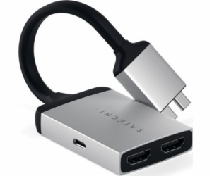 Satechi USB-C Dual - HDMI x2 USB adaptér stříbrný (ST-TCD...