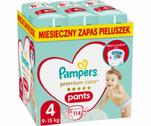 PAMPERS PANES PANS PREMIUM PARES 4, 9-15 KG, 114 PC.