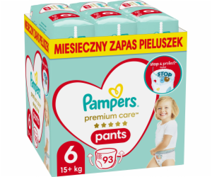 PAMPERS Premium Kalhotkové pleny velikost 6, 15-25kg, 93ks